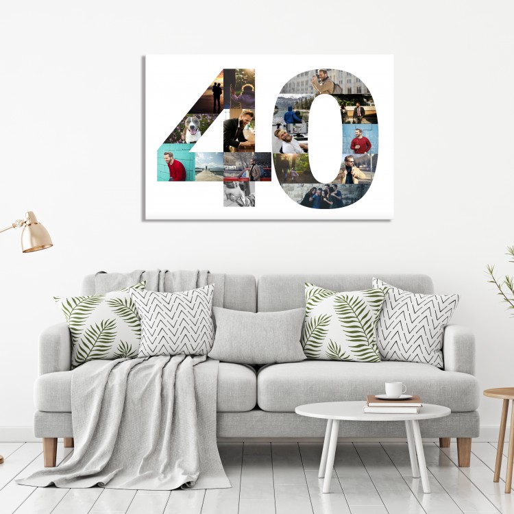 40" x 30" - Age Number Photo Collage